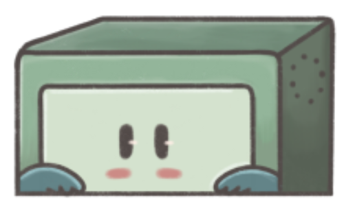 Peeking BMO Sticker 3" x 1.8" in