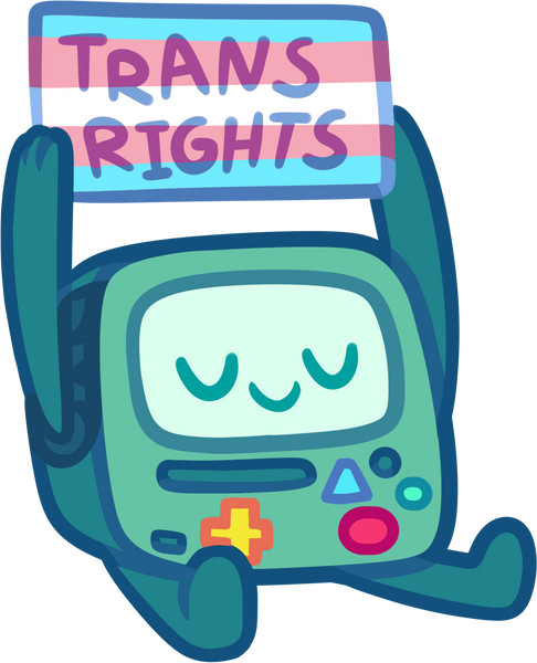 Trans Rights Sticker 2.5" x 3" in by @ShinyScribbles