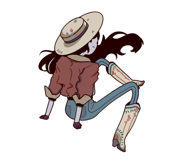 Cowboy Marcie Sticker 3" by 3.9" in by @cerogov