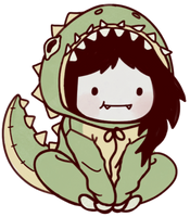 Dino Marcie Sticker 3" by 3.4" in by @cerogov