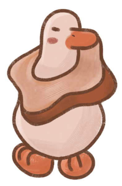 Toast Ducky Sticker 2" in x 3"